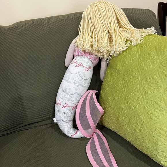 Pottery Barn Kids Mermaid Plush 24” Pink/Multicolored - Picture 3 of 12